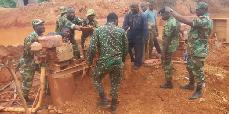 NAIMOS cracks down on galamsey in Obuasi, impounds equipment