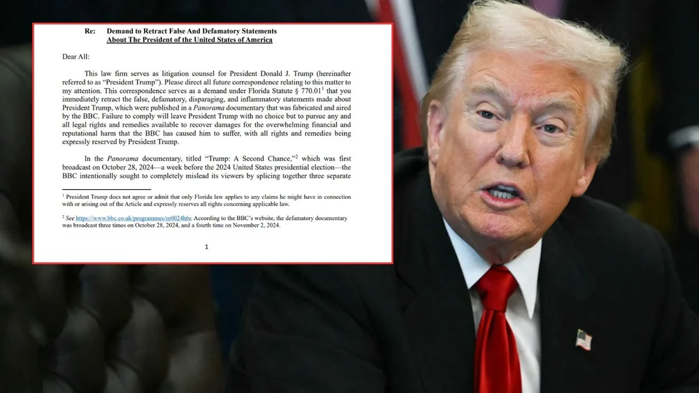 Retract, apologise and compensate me by Nov 14 or face $1bn lawsuit – Trump to BBC