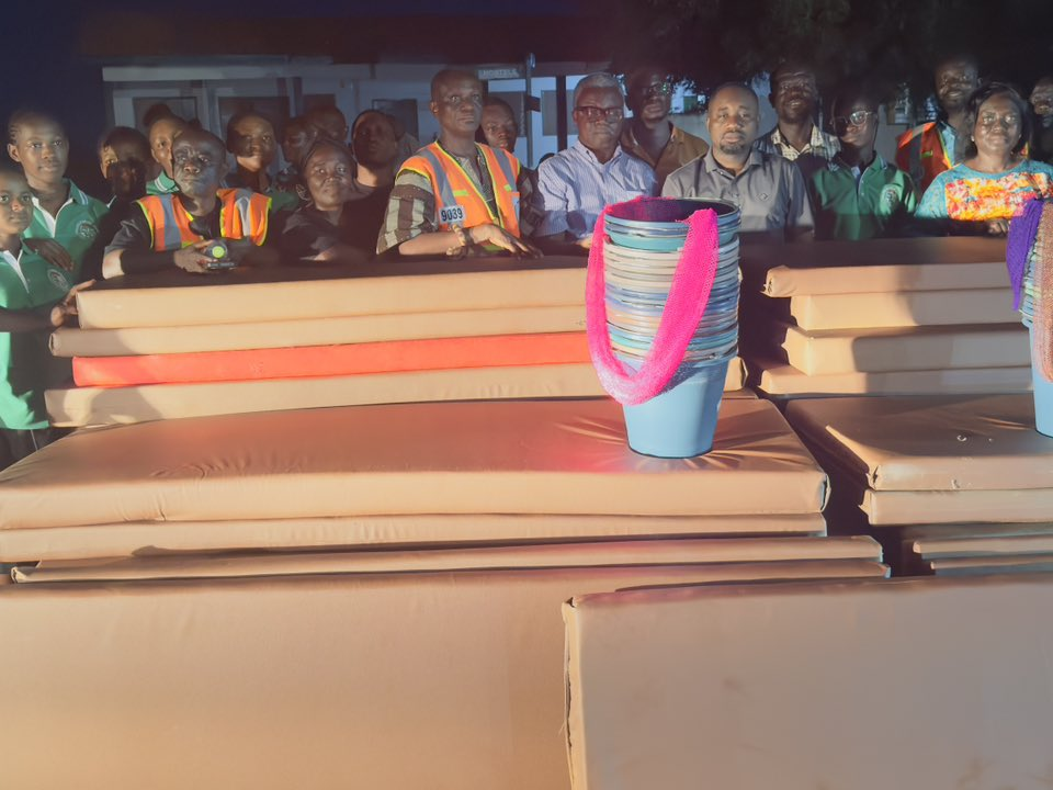 Kwapong Nursing Training College: MCE, NADMO donate mattresses, other items to support students affected by fire incident