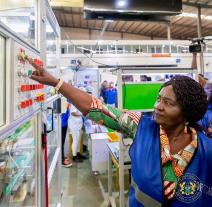 Softcare sanitary pads production line commissioned by Vice President