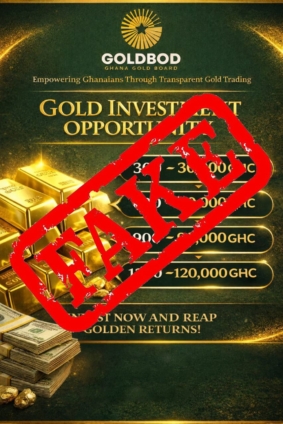 “We are not affiliated with ‘Gold Investment Opportunity’ operating in our name” – Goldbod Jewellery warns public 
