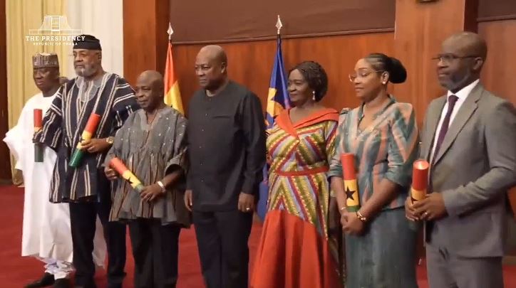 President Mahama swears in five envoys