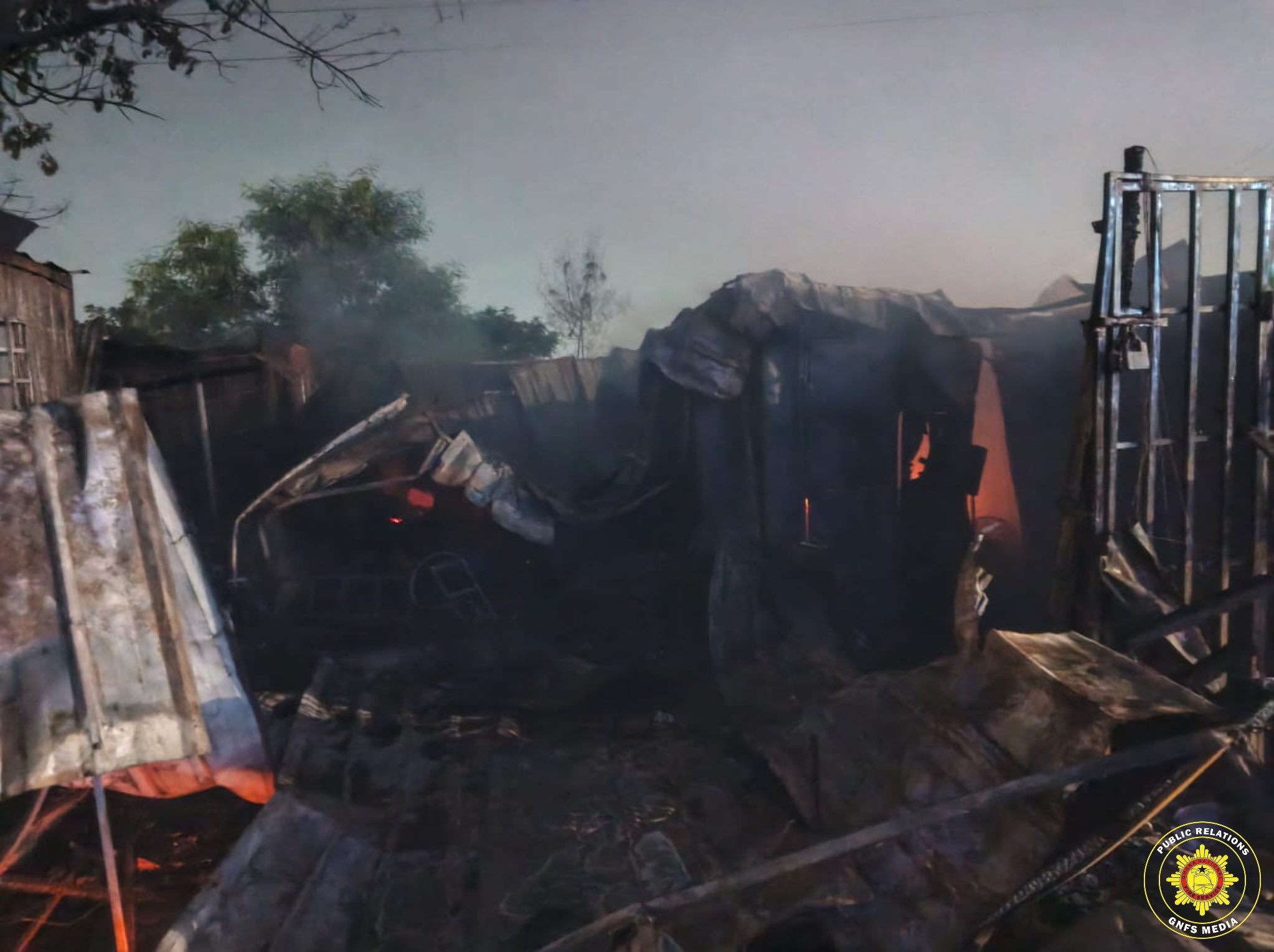 Fierce fire ravages seven containers at Spintex