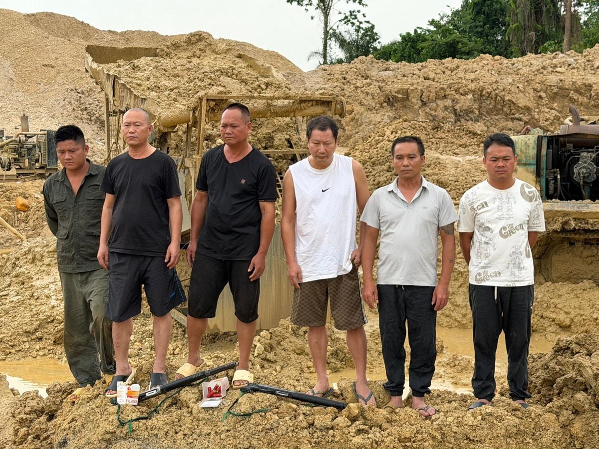 Six Chinese nationals arrested for illegal mining along the Nyaase River