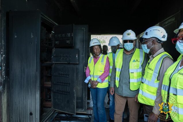 Photos: Burnt down Akosombo GRIDCo Substation control room